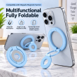 MagSafe Metal Ring 3-in-1 Dual Magnet Phone Holder | Magnetic Finger Grip, Kickstand &amp; Mobile Stand | MagSafe Essentials | iCare
