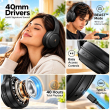 boAt Rockerz 430 Wireless Over-Ear Bluetooth Headphones | 40mm Drivers | 40 Hours Playback | 40ms Low Latency BEAST Mode | ENx Technology | Bluetooth 5.4 | Adaptive Fit | Voice Assistant | App Support | Built-in Mic | iCare