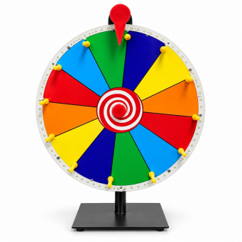Universal Spinning Prize Wheel Desktop Display Stand with LED Light | Promotional Game Wheel for Events, Marketing, Lucky Draw &amp; Advertising | iCare