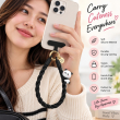 Silicone Animal Phone Lanyard | Cute Mobile Phone Strap with Pop Holder &amp; Loop | Anti-Drop Neck Strap-Black | iCare