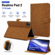 Flip Cover for Realme Pad 2 11.5 Inch | Premium PU Leather Folio Case | Multi-Angle Smart Stand | Card Storage Slots &ndash; Brown | iCare