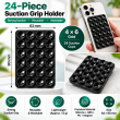 2Gen Suction Grip Single Side with 3M Tape | 2 Gen Suction Phone Grip Pad By iCare 24 Suction Cups | Anti-Slip Mobile Grip with 3M Tape (Pack of 2) &ndash; Black | iCare