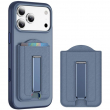 MagSafe Leather Wallet with Stand, Slim Magnetic Card Holder For iPhone &amp; Cases &ndash; light Blue | iCare