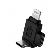 USB-C to Lightning Lavalier Microphone Audio Recording Adapter | F-Shaped OTG Audio Converter | iCare