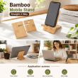 Bamboo Mobile Stand Landscape 2-Way Universal Wooden Phone Holder | iCare
