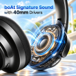 boAt Rockerz 512 ANC Wireless Bluetooth Headphones | Up to 40dB Hybrid Active Noise Cancellation | 80 Hours Playback | 40mm Drivers | 40ms Low Latency BEAST Mode | ENx Technology | App Support | Built-in Mic | iCare