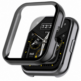 Realme Watch 2 Pro Smartwatch Full Coverage PC Protective Case Cover Skin with Tempered Glass Screen Protector | iCare