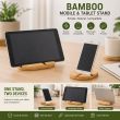Bamboo T Base Mobile Stand &ndash; Universal Wooden Phone Holder for Desk | iCare