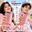 For Apple iPhone Duo Foldable Phone Flip Case with Touch Tempered Glass, Electroplated Magnetic Hinge Protective Cover, Full Body Shockproof Anti-Drop Case with Anti-Fingerprint Finish, iCare