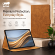 Samsung Galaxy Tab S10 FE Plus 13.1 Inch Case SM-X620/X626B | Trifold Flip Cover with Auto Sleep/Wake, Multi-Angle Stand &amp; Full Protection &ndash; Golden Brown | iCare