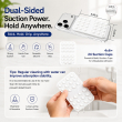 Dual Suction Phone Grip | Silicone Pop Holder Finger Loop | Anti-Slip Mobile Phone Holder for Secure One-Hand Use, Selfies &amp; Video Recording | Mobile Accessories By iCare-Set of 2 &ndash; White | iCare