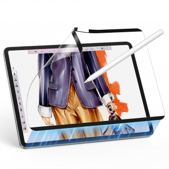 New iPad 10.5" 2019 (A2123/ A2152/ A2153/ 2154) Paper Screen Protector with Matte PET Film for Paper Art Writing, Bubble Free, Anti-Glare, Reusable, Easy Installation with Matte Finish | iCare