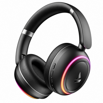 boAt Rockerz 480 Wireless Over-Ear Bluetooth Headphones | RGB LEDs with 6 Light Modes | 40mm Drivers with boAt Signature Sound | 60 Hours Playback | 40ms BEAST Mode | ENx Technology | App Support | Built-in Mic | iCare