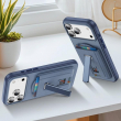 MagSafe Leather Wallet with Stand, Slim Magnetic Card Holder For iPhone &amp; Cases &ndash; light Blue | iCare