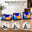 Redmi Pad SE 4G 8.7 Inch Smart Flip Cover Case | Auto Sleep/Wake | Multi-Angle Stand | Shockproof TPU Back | Full Body Protection | Lightweight Premium Folio Cover &ndash; Redmi Pad SE 4G Black | iCare