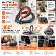 Magnetic Phone Ring Holder | Soft Silicone Finger Grip &amp; 360&deg; Adjustable Damping Foldable Stand | Vertical &amp; Horizontal Mobile Stand | iCare