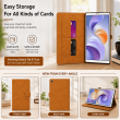 Smart Case for Samsung Galaxy Tab A7 Lite 8.7" &ndash; Trifold Stand Cover with Auto Sleep/Wake &amp; Shockproof TPU Back (SM-T220, SM-T225, SM-T227) &ndash; Golden Brown | iCare