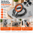 Magnetic Phone Ring Holder | Soft Silicone Finger Grip &amp; 360&deg; Adjustable Damping Foldable Stand | Vertical &amp; Horizontal Mobile Stand | iCare