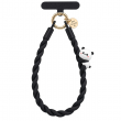 Silicone Animal Phone Lanyard | Cute Mobile Phone Strap with Pop Holder &amp; Loop | Anti-Drop Neck Strap-Black | iCare