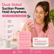 Dual Suction Phone Grip | Silicone Pop Holder Finger Loop | Anti-Slip Mobile Phone Holder for Secure One-Hand Use, Selfies &amp; Video Recording | Mobile Accessories By iCare-Set of 2 &ndash; Baby Pink | iCare