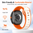 Samsung Watch8 Strap 2 Color | Samsung Galaxy Watch 8/8 Classic (40/44/46mm) Durable Two-Tone Silicone Sport Band &ndash; Beige+Orange | iCare
