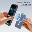 MagSafe Leather Wallet with Stand, Slim Magnetic Card Holder For iPhone &amp; Cases &ndash; light Blue | iCare