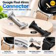 Google Pixel Watch 41mm Metal Watch Strap Connector to any 20mm Strap Adapter Connector | Secure Lock Replacement Lug| iCare