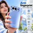 For Apple iPhone Duo Foldable Phone Flip Case with Touch Tempered Glass, Electroplated Magnetic Hinge Protective Cover, Full Body Shockproof Anti-Drop Case with Anti-Fingerprint Finish, iCare