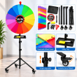 Universal 14-Slot Spinning Prize Wheel with Adjustable Tripod Stand | Erasable Game Wheel | Lucky Draw, Giveaway &amp; Party Game Wheel | Promotional Event Game | iCare