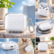 Transparent Silicon AirPods 5 Case, Clear Protective Cover with Carabiner, Precise Charging Port Cutout, LED Visible Design, Wireless Charging Support | iCare