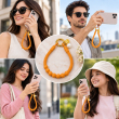 Silicone Necklace Phone Lanyard | Universal Smartphone Holder Strap | Soft Adjustable Anti-Drop Neck Cord, Ring Grip &amp; Hands-Free Phone Carrier | iCare