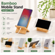 Bamboo Mobile Stand Landscape 2-Way Universal Wooden Phone Holder | iCare