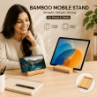 Bamboo Mobile Stand &ndash; Universal Wooden Phone Holder, Eco-Friendly Bamboo Stand for Smartphones, Stable Desktop Holder for Home, Office &amp; Study | iCare