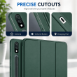 Smart Case for Samsung Galaxy Tab S7 Plus 12.4" &ndash; Trifold Stand Cover with Auto Sleep/Wake &amp; S Pen Slot (SM-T970, SM-T975, SM-T976B) &ndash; Green | iCare