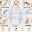 Silicone Flower Phone Lanyard | Adjustable Mobile Strap with Pop Holder &amp; Loop | Anti-Drop Hands-Free Phone Strap | iCare