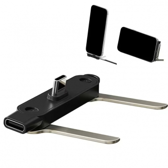 240W USB-C Fast Charging Adapter By iCare Cable Holder &amp; Foldable Stand &ndash; Black | iCare
