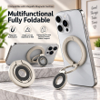MagSafe Metal Ring 3-in-1 Dual Magnet Phone Holder | Magnetic Finger Grip, Kickstand &amp; Mobile Stand | MagSafe Essentials | iCare