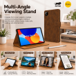 Redmi Pad SE 4G 8.7 Inch Smart Flip Cover Case | Auto Sleep/Wake | Multi-Angle Stand | Shockproof TPU Back | Full Body Protection | Lightweight Premium Folio Cover &ndash; Redmi Pad SE 4G Brown | iCare