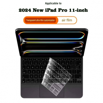 Magic Keyboard iPad M4 (11") Keyboard Cover Skin Protector with Premium Ultra Thin Soft and TPU Waterproof &amp; Dust-Proof (Clear) | iCare