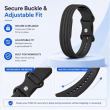 Soft Silicone Sport Strap Compatible for Google Fitbit Smartwatch | Breathable Lightweight Sweat-Resistant Replacement Wristband | Flexible Secure Buckle Band for Fitness, Sports, Sleep &amp; Daily Wear | iCare
