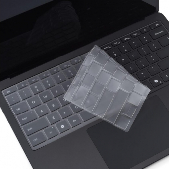 Microsoft Surface Laptop 3/4/5 (13.5) 1855/1951 Model Keyboard Cover Skin Protector with Retina Display &amp; Touch ID, Premium Ultra Thin Soft and TPU Waterproof &amp; Dust-Proof (Clear) | iCare