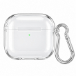 Transparent Silicon AirPods 5 Case, Clear Protective Cover with Carabiner, Precise Charging Port Cutout, LED Visible Design, Wireless Charging Support | iCare