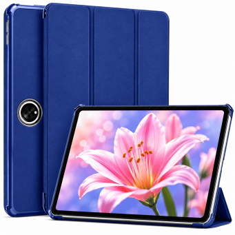 OnePlus Pad Go 11.35 Inch Soft TPU Smart Flip Back Cover with PU Leather Tri-Fold Stand &ndash; Blue | iCare