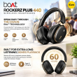 boAt Rockerz Plus 440 Wireless Over-Ear Headphones with Dual Drivers (40mm + 20mm) | 80 Hours Playback | 40ms BEAST Mode | ENx Technology | Bluetooth v6.0 | IPX4 Water &amp; Sweat Resistance | ASAP Charge | iCare