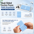 Dual Suction Phone Grip | Silicone Pop Holder Finger Loop | Anti-Slip Mobile Phone Holder for Secure One-Hand Use, Selfies &amp; Video Recording | Mobile Accessories By iCare-Set of 2 &ndash; Light Blue | iCare