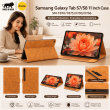 Samsung Galaxy Tab S7/S8 11 Inch Case (SM-T870/T875/X700/X706) | Premium Smart Flip Cover with Auto Sleep/Wake, Multi-Angle Stand, S Pen Holder &amp; Shockproof Protection &ndash; Golden Brown | iCare
