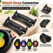 Samsung Galaxy Watch 4, 5, 6 &amp; 7, Stainless Steel Band Adapter Replacement Linker, Watch Band Connector for Any 20mm Strap