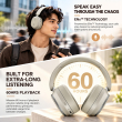 boAt Rockerz Plus 440 Wireless Headphones with Dual Drivers (40mm + 20mm) | Up to 80 Hours Playback | 40ms BEAST Mode | Bluetooth v6.0 | ENx Technology | IPX4 Water &amp; Sweat Resistance | ASAP Charge | Voice Assistant (Pebble Grey) | iCare