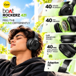 boAt Rockerz 421 Wireless Over-Ear Bluetooth Headphones | 40mm Drivers with boAt Signature Sound | Up to 40 Hours Playback | 40ms Low Latency BEAST Mode | ENx Technology | Bluetooth 5.4 | App Support | Built-in Mic | iCare