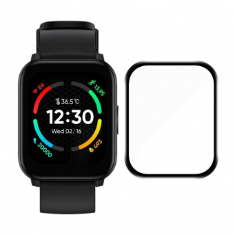 Tech Life S100 (PMMA) | Realme Smart Watch S (PMMA) Smartwatch Screen Guard Protector Film with Full Screen Coverage and Edge to Edge Protection | iCare